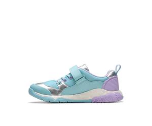 Clarks Garçon Fille Tidal Shell K. Basket, Light Blue Combi, 27 EU