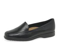 CLARKS Femme Georgia Shoes, Black Leather, 41 EU Large