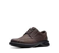 Clarks Gessler Lace Oxford Chaussures Cuir pour Homme, Cuir Brun foncé, 44.5 EU