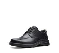 Clarks Gessler Lace Oxford pour Homme, Cuir Noir Noir, 42.5 EU