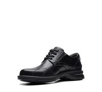 Clarks Gessler Lace Oxford pour Homme, Cuir Noir Noir, 44 EU