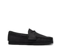 Clarks Godney Boat Black Leather 40, Black Leather, 41.5 EU