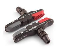 Clarks Gold Patin de frein V-Brake pour VTT Triple compound Support de cartouche léger, en aluminium et compatible avec tous les systèmes standard 70 mm (Lot de 2)