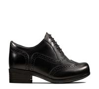 Clarks Hamble Oak Chaussures Richelieu à Lacets, Femme, Noir (Black Leather), Noir (Black Leather), 41 EU