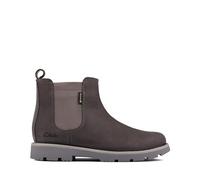 Clarks HeathSeaGTXK Bottine Chelsea, Dark Grey Lea, 33.5 EU