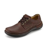 Clarks Chaussures En Cuir Nature Active Air À Lacets Homme Noir Mahogany