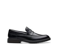 Clarks Homme Aldwin Step Shoes, Black Leather, 42.5 EU