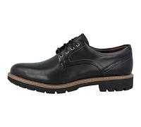 Clarks Homme Batcombe Hall Derbys, Noir Black Leather, 39.5 EU