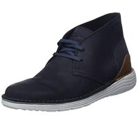 Clarks Homme Brahnz Mid Bottes Chukka, Nubuck Bleu Marine, 40 EU