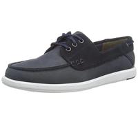 Clarks Homme Bratton Boat Shoe, Nubuck Bleu Marine, 41 EU
