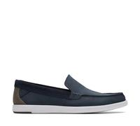 Clarks Homme Bratton Loafer Mocassins, Nubuck Bleu Marine, 40 EU