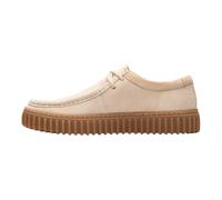 Clarks, Homme, Chaussures, Beige, Taille: 44 1/2 EU Baskets basse en polyester et daim