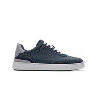 Clarks Homme Courtlite Run Basket, Nubuck Bleu Marine, 44 EU