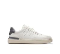 Clarks Homme Courtlite Run Basket, White Nubuck, 41.5 EU