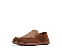 Clarks Homme Flexway Easy Mocassin, Daim Marron foncé, 39.5 EU
