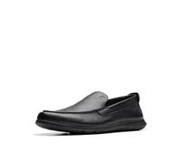 Clarks Homme Flexway Step Mocassin, Cuir Noir, 42 EU Large