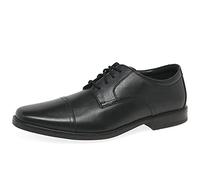 Clarks Homme Howard Cap Tissu Oxford, Cuir Noir, 41.5 EU