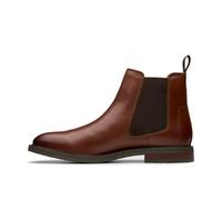 Clarks Homme Jaxen Easy Bottine Chelsea, Marron Clair/Cuir, 44.5 EU