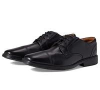 Clarks Homme Lite Cap Tissu Oxford, Cuir Noir, 46 EU