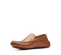 Clarks Homme Markman Plain Moccasin, Tan Leather, 44 EU