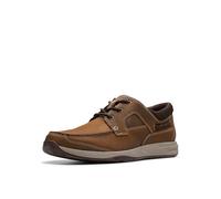 Clarks Homme Sailview Lace Chaussure Bateau, Cuir Cire d'abeille, 47 EU