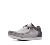 Clarks Homme Shacrelite MOC Tissu Oxford, Gris, 41 EU Large