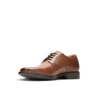Clarks Homme Tilden Plain Shoes, Foncé Tan Lea, 39.5 EU
