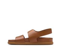 Clarks Homme Torford Strap Sandale Plate, Tan Leather, 47 EU