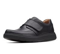 Clarks Homme Un Abode Strap Mocassin, Schwarzes Leder, 42 EU