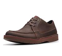 Clarks Homme Vargo Vibe Derbys, Marron foncé Lea Dark Brown Lea, 42 EU