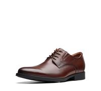 Clarks Homme Whiddon Cap Tissu Oxford, Cuir d'acajou, 45.5 EU