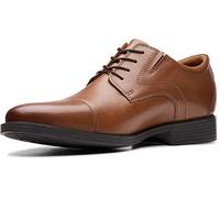 Clarks Homme Whiddon Cap Tissu Oxford, Cuir Marron foncé, 43 EU