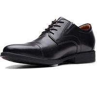 Clarks Homme Whiddon Cap Tissu Oxford, Cuir Noir, 39 EU