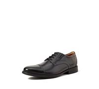 Clarks Homme Whiddon Cap Tissu Oxford, Cuir Noir, 48 EU