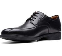 Clarks Homme Whiddon Pace Tissu Oxford, Cuir Noir, 43 EU