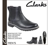 Clarks Hommes Smart Montacute Haut Ciré Noir Chelsea Prise UK 10,11, 12 G