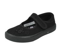 CLARKS Garçon Fille Hopper Go Chaussure de Robe d'uniforme, Black Fabric, 29.5 EU