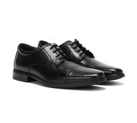 Clarks Howard Cap Leather Chaussures Noires Pour Hommes - 42