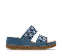 Clarks Femme Kassanda Mule Sandalia, Blue Combi, 36 EU