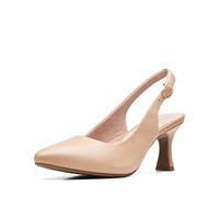 Clarks Kataleyna Escarpins à Marche pour Femme, Cuir Beige Chaud, 44 EU
