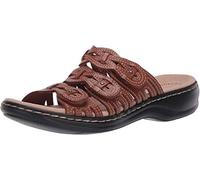 Clarks Leisa Faye, Sandales à bout fermé pour femme, Marron clair/cuir, 40 EU