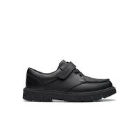Clarks Lorcam Edge K Childrens Black Leather, 13.5