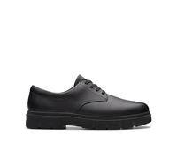 Clarks Lorcam Loop Y Childrens Black Leather, 4.5