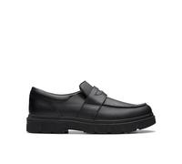 Clarks LorcamCraft Y Childrens Black Leather, 9