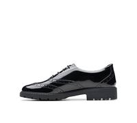 Clarks LoxhamBrogueY Childrens Black Pat, 9