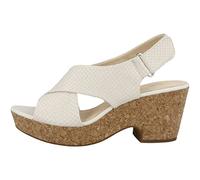 Clarks Femme Maritsa Lara Sandales Bride arrière, Serpent Blanc, 40 EU