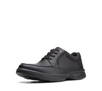 Clarks - Chaussures Bradley Vibe pour Hommes, 44 EU Large, Black Tumbled Leather