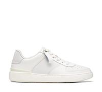 Clarks Homme Courtlite Tie Basket, Cuir Blanc, 40 EU