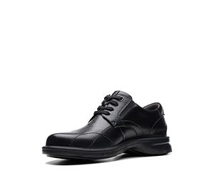 Clarks Men's Gessler Lace Oxford, Cuir Noir Noir, 46 EU