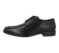 Clarks Men's Howard Apron Oxford-Schuh, Cuir Noir Noir, 39.5 EU